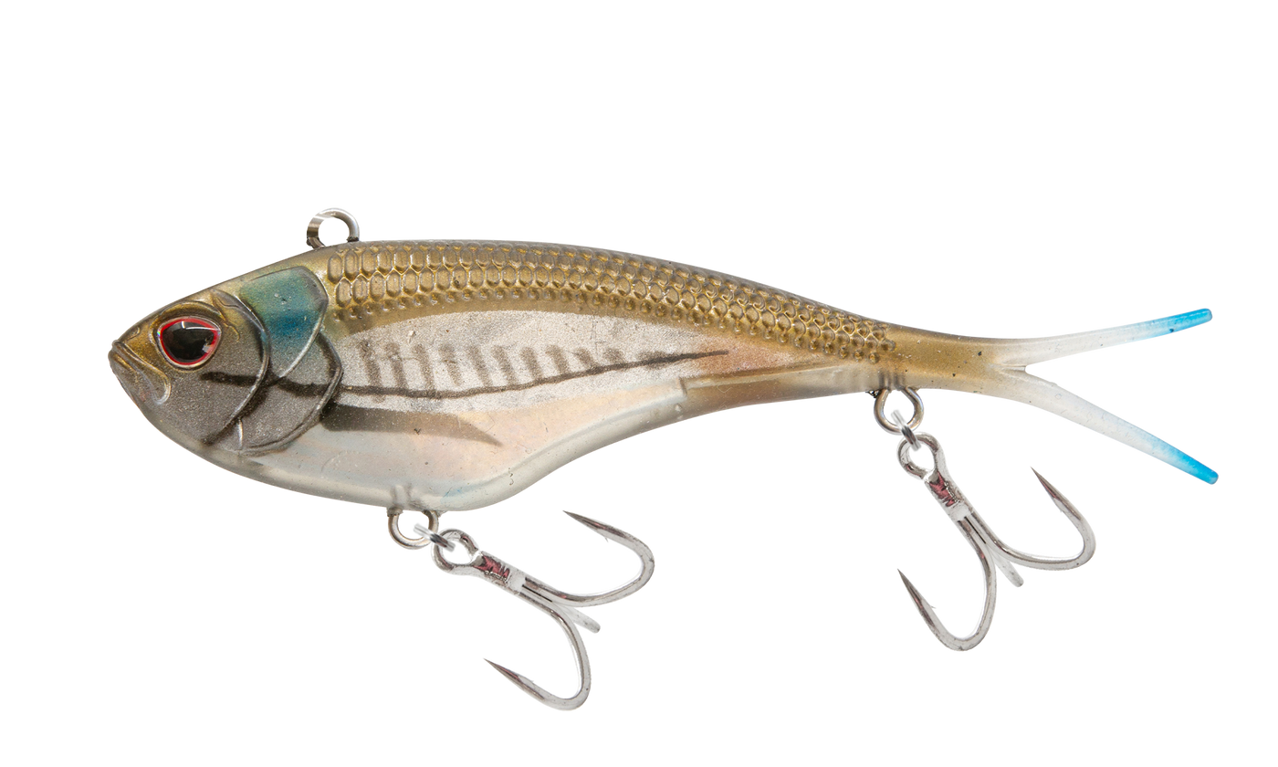 Nomad Vertrex Max Soft Vibe Lure 75mm Aqua Ghost